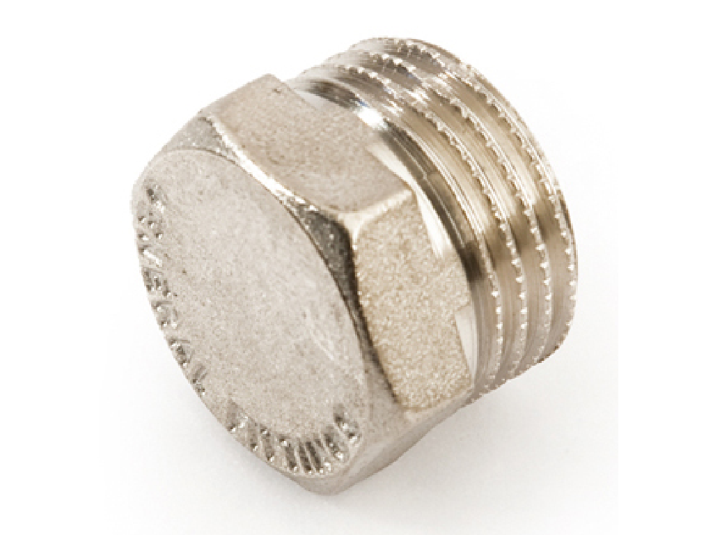 TAPPO MASCHIO IN OTTONE CROMATO LUCIDO