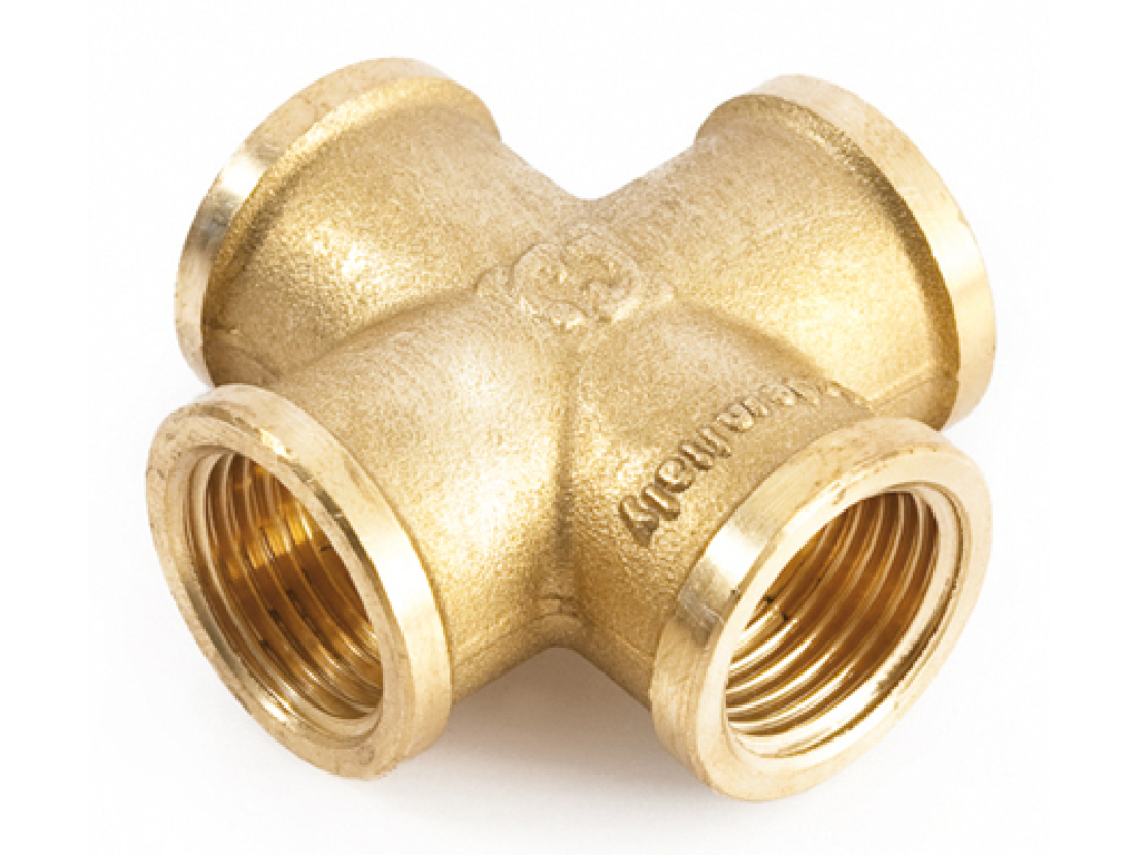 CROCE FEMMINA IN OTTONE GIALLO
