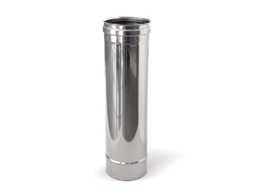 TUBO MONOPARETE PER CANNA FUMARIA IN ACCIAIO INOX AISI 316 mm 1000