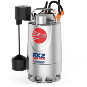 ELETTROPOMPA PEDROLLO RXm 2/20-GM VORTEX SOMMERGIBILE PER ACQUE SPORCHE IN ACCIAIO INOX CON GALLEGGIANTE MAGNETICO MONOFASE HP 0,50