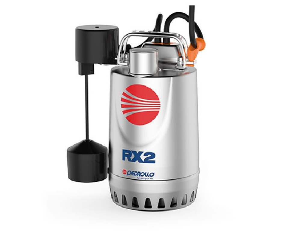 ELETTROPOMPA PEDROLLO RXm 4-GM SOMMERGIBILE DA DRENAGGIO IN ACCIAIO INOX CON GALLEGGIANTE MAGNETICO MONOFASE HP 1