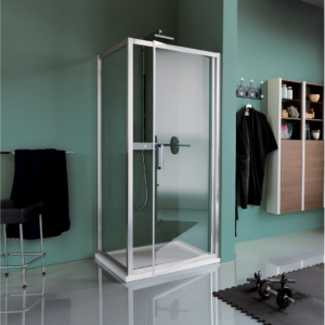 PORTA DOCCIA AD UN'ANTA BATTENTE CRISTALLO 6MM CEE ART cm 62-66 / Apertura cm 50
