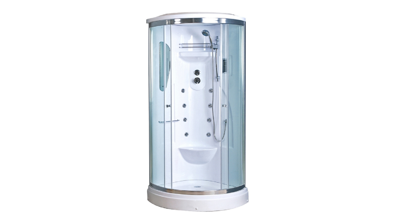 BOX DOCCIA AD ANGOLO MODELLO KILIMANGIARO CON IDROMASSAGGIO mm 900 x 900 x h2150