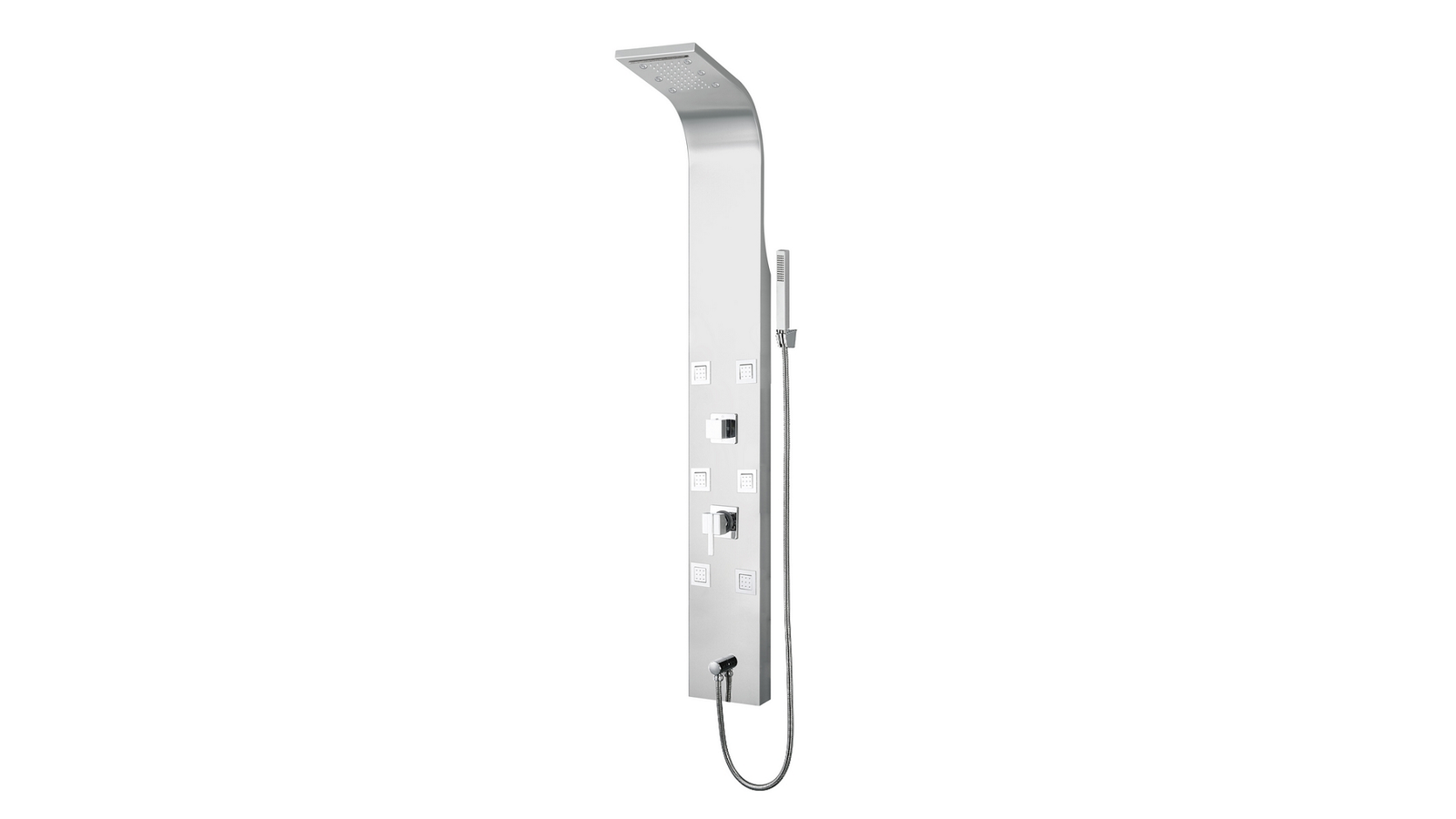 PARETE ATTREZZATA MULTIFUNZIONE MOD. CAYMAN Acciaio inox lucidato