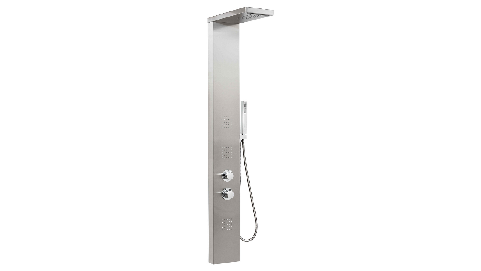 PARETE ATTREZZATA MOD. MANHATTAN PLUS CON MISCELATORE TERMOSTATICO Cromo satinato