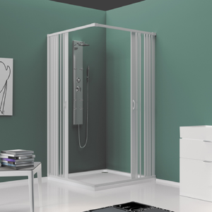 BOX DOCCIA 2 LATI A SOFFIETTO RID. MOD. ROSY LINEA PLISSE' cm 70 x 70