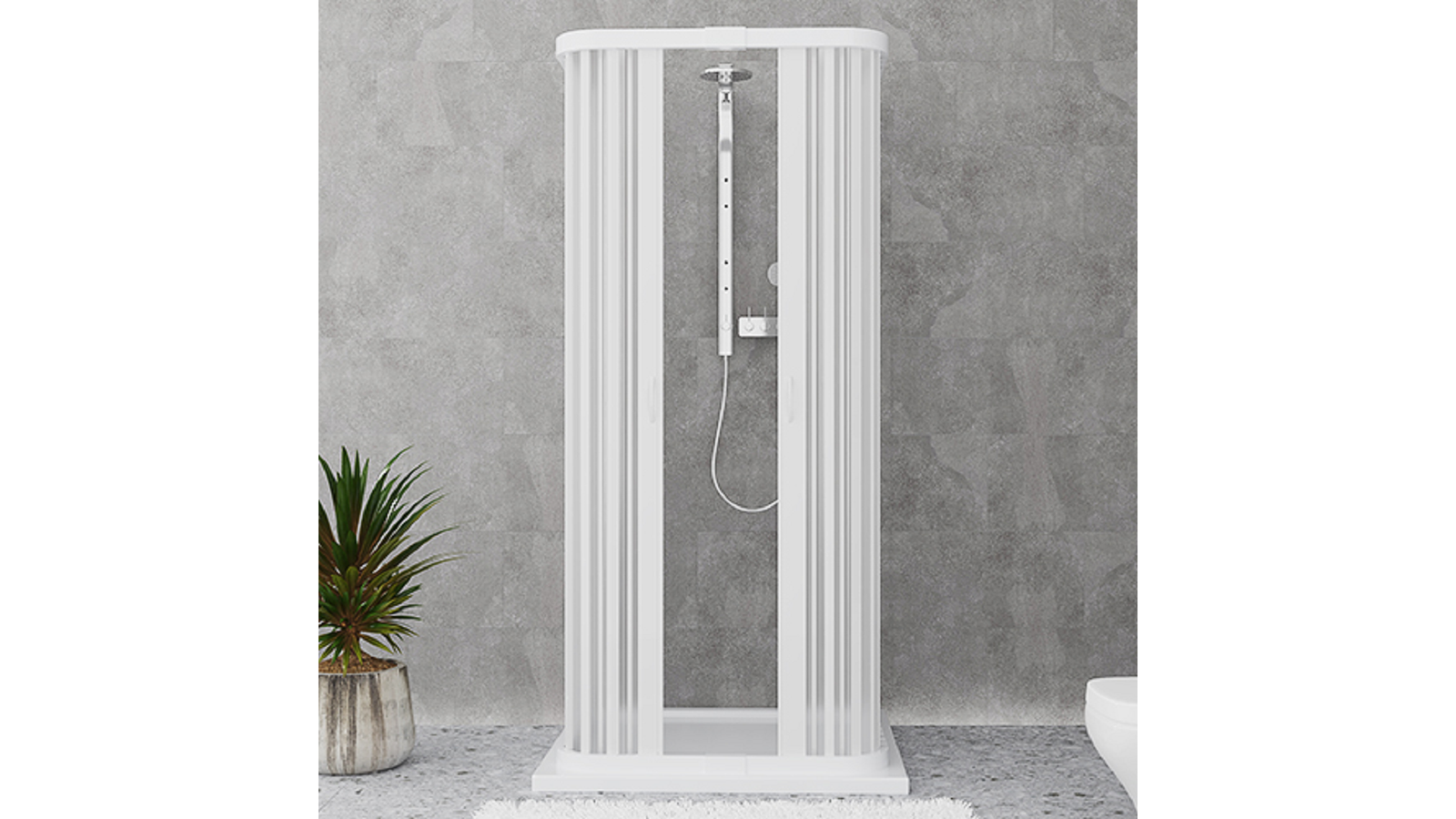 BOX DOCCIA 3 LATI A SOFFIETTO RID. MOD. CONO LINEA PLISSE' cm 95x95x95