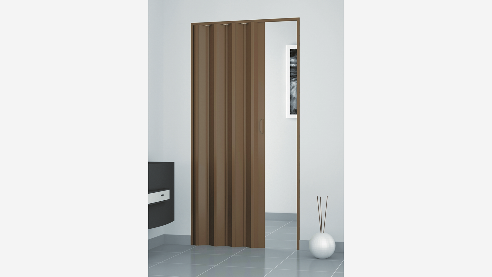 PORTA D'ARREDO PER INTERNO A SOFFIETTO NOCE cm 83 x 214