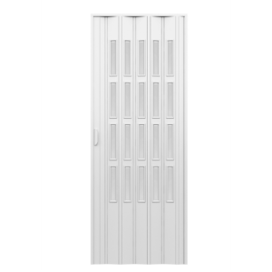 PORTA D'ARREDO PER INTERNO A SOFFIETTO CON VETRO MOLATO BIANCO cm 83 x 214