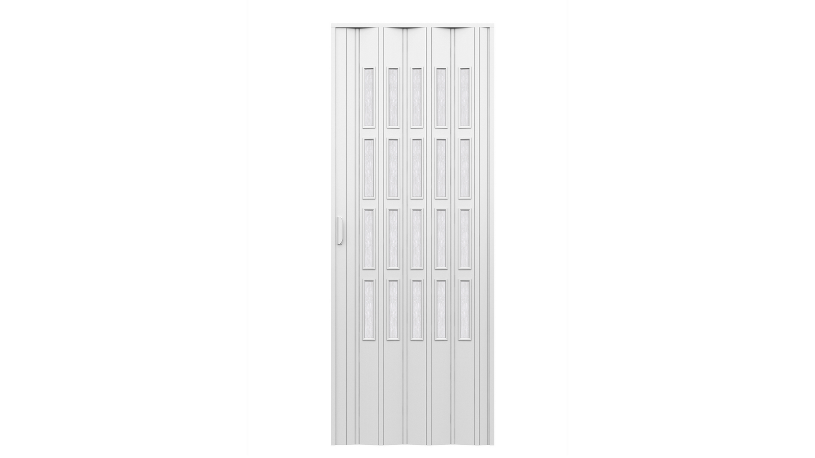 PORTA D'ARREDO PER INTERNO A SOFFIETTO CON VETRO NIAGARA BIANCO cm 83 x 214