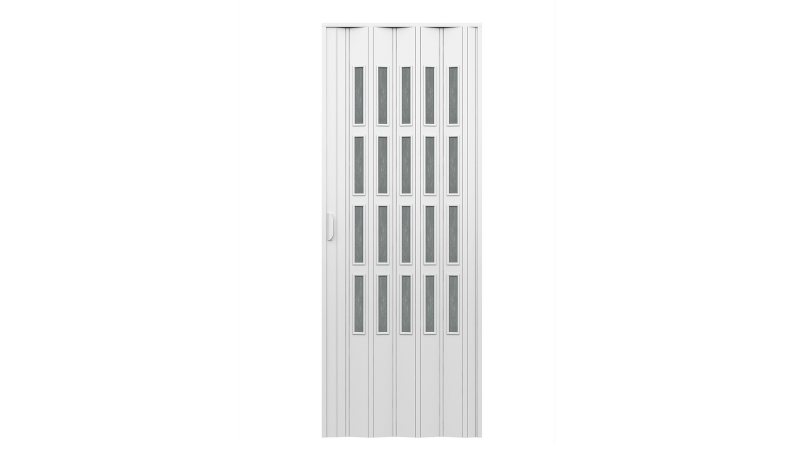 PORTA D'ARREDO PER INTERNO A SOFFIETTO CON VETRO NIAGARA FUME' cm 100 x 214