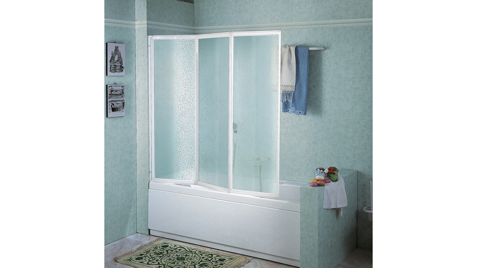BOX VASCA PIEGHEVOLE TRIS LUX 2 ante 96 x 140 H