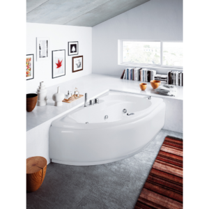 VASCA IDROMASSAGGIO ANGOLARE MOD. GRAZIA CON PANNELLO cm 150x100 Sinistra