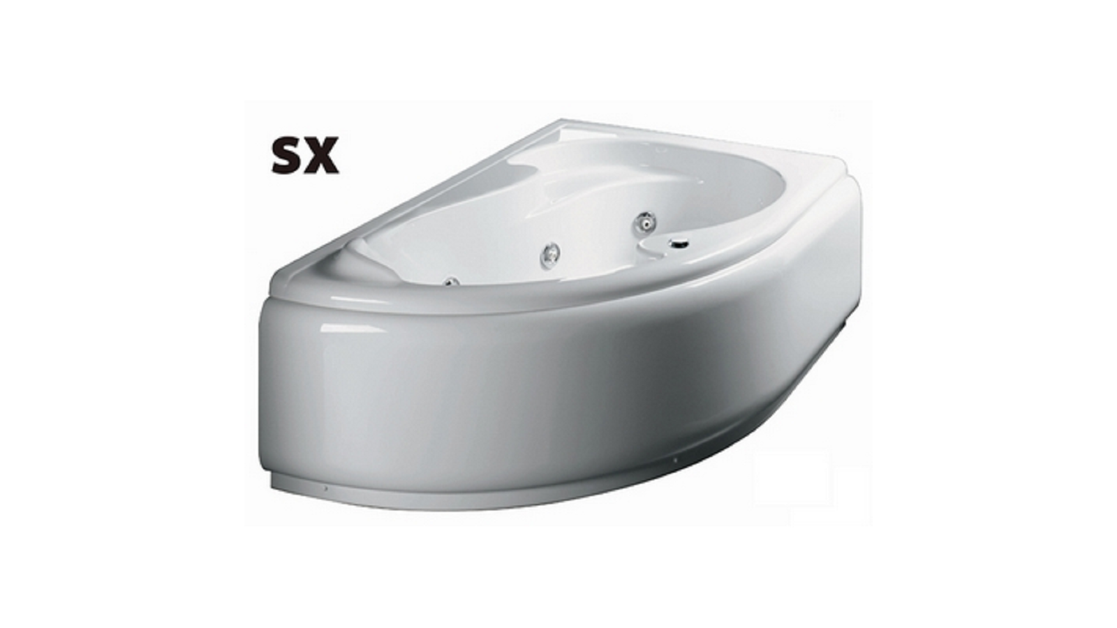 VASCA IDROMASSAGGIO ANGOLARE MOD. GRAZIA CON PANNELLO cm 150x100 Sinistra - Image 2