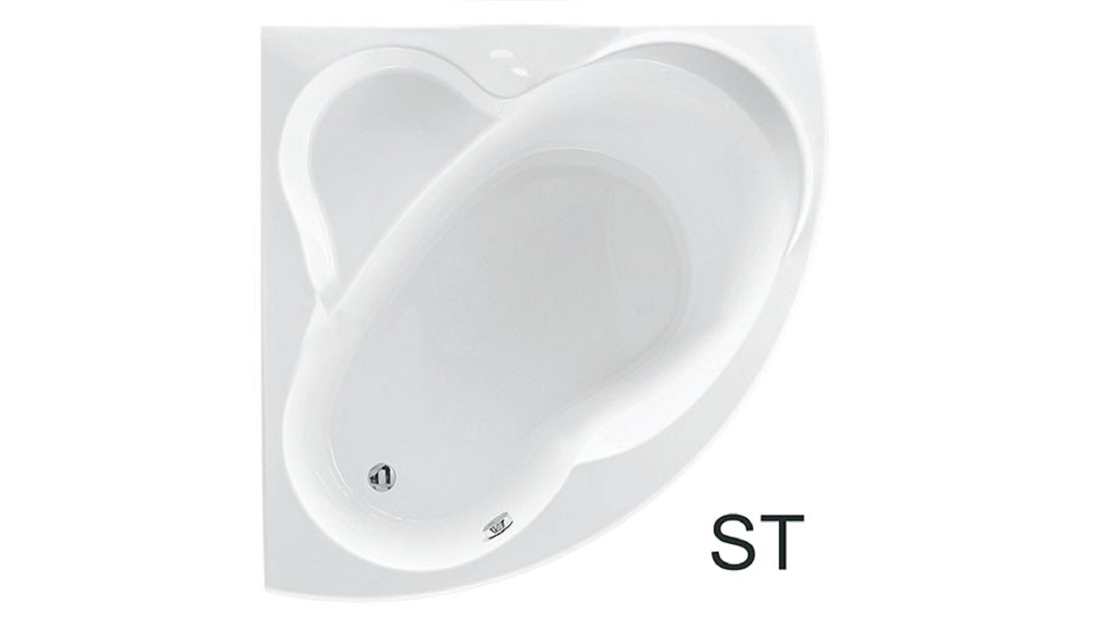 VASCA ANGOLARE SIMMETRICA SEMICIRCOLARE UNA cm 135 x 135 Vasca con telaio