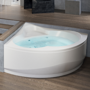 VASCA ANGOLARE SIMMETRICA SEMICIRCOLARE UNA cm 135 x 135 Vasca Hydro