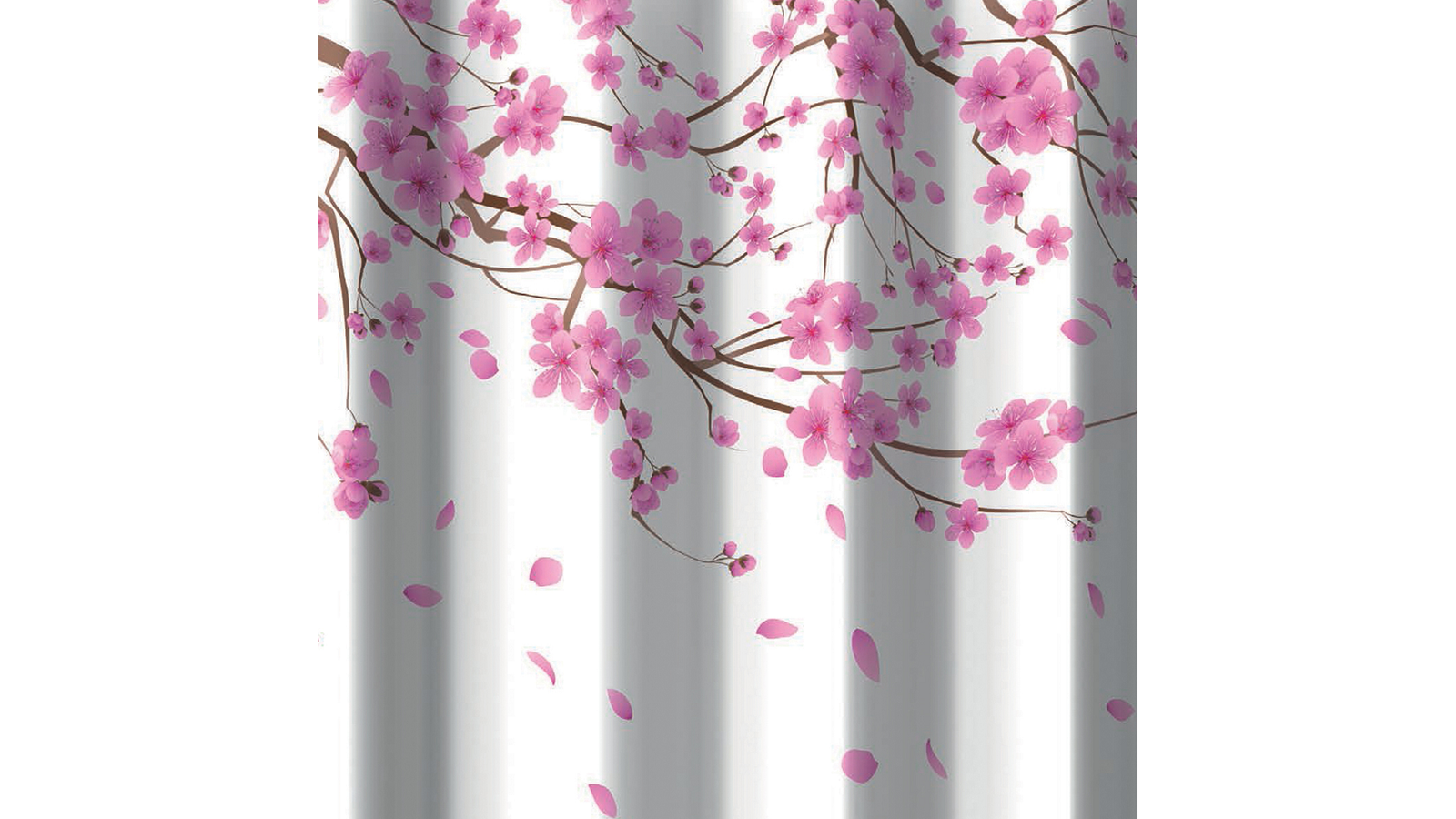 TENDA PER DOCCIA 2 LATI IN TESSUTO CM. 180 X 200 Mod. Sakura Rosa -