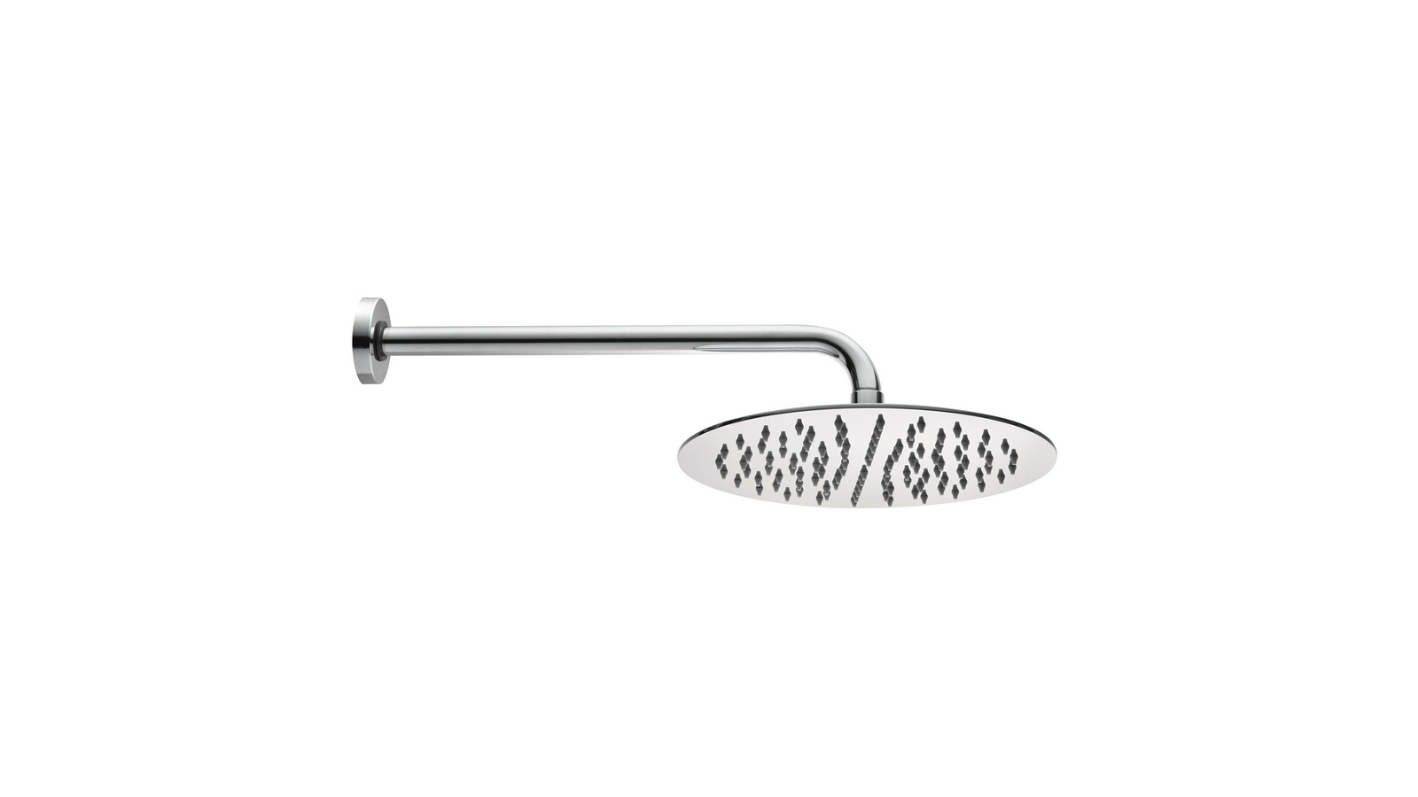 BRACCIO DOCCIA TETIS CON SOFFIONE TONDO Cromo - Diam. 30 cm
