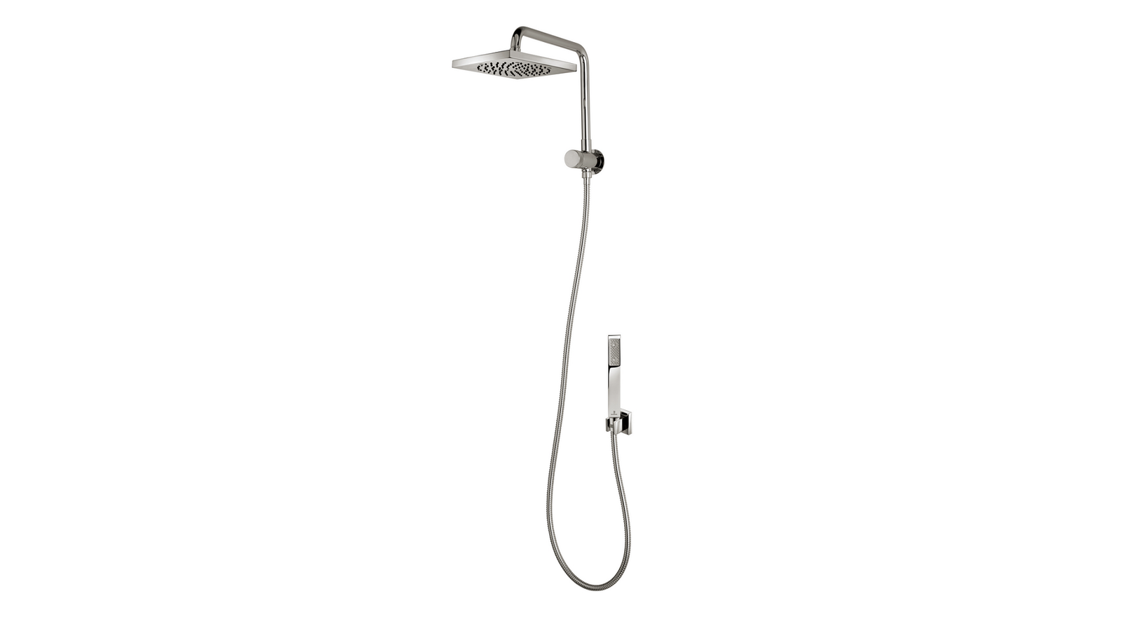 KIT BRACCIO DOCCIA CON SOFFIONE E DOCCETTA CUBE RENOVATION Cromo