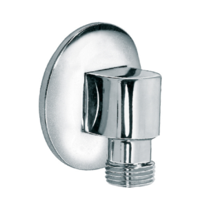 CURVA DA INCASSO IN OTTONE CON ROSONE 1/2"F x 1/2"M CROMO cromo
