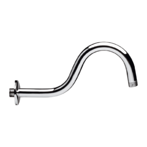 BRACCIO DOCCIA CURVO IN OTTONE PESANTE CROMATO cm 29