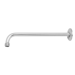 BRACCIO DOCCIA TONDO IN OTTONE CROMATO cm 26,5 x D. 1,6