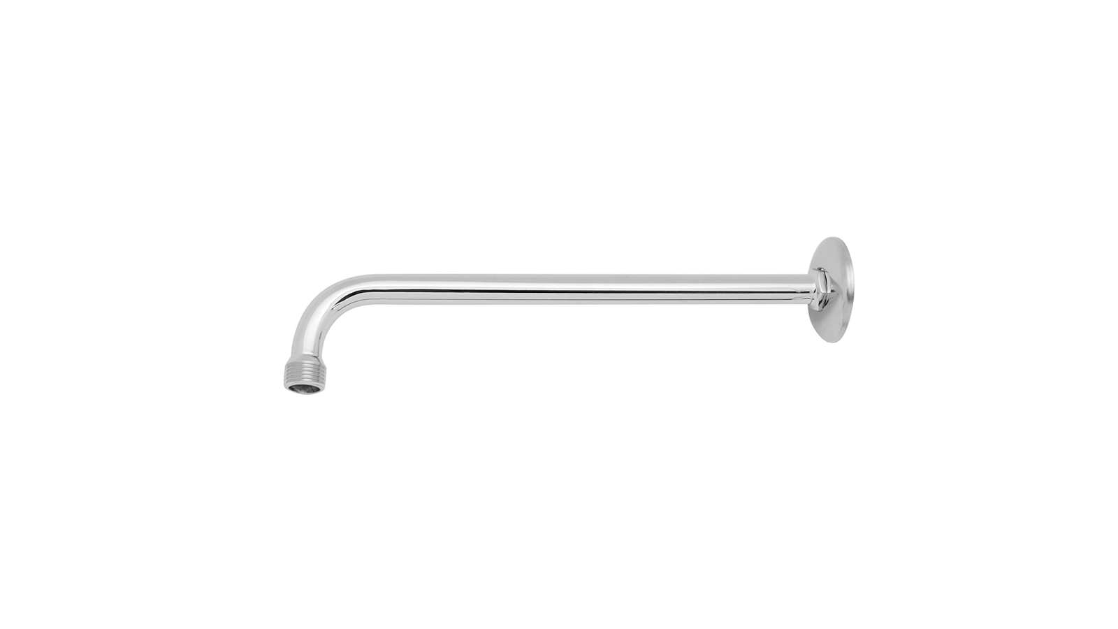 BRACCIO DOCCIA TONDO IN OTTONE CROMATO cm 26,5 x D. 1,6