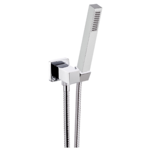 PRESA ACQUA QUADRATA SUPPORTO IN OTTONE + DOCCETTA POLAR + FLESSIBILE Cromo