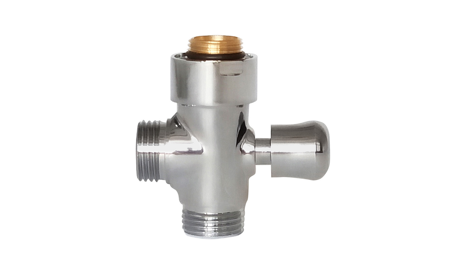 DEVIATORE TONDO IN OTTONE CROMATO PER COLONNA DOCCIA Cromo