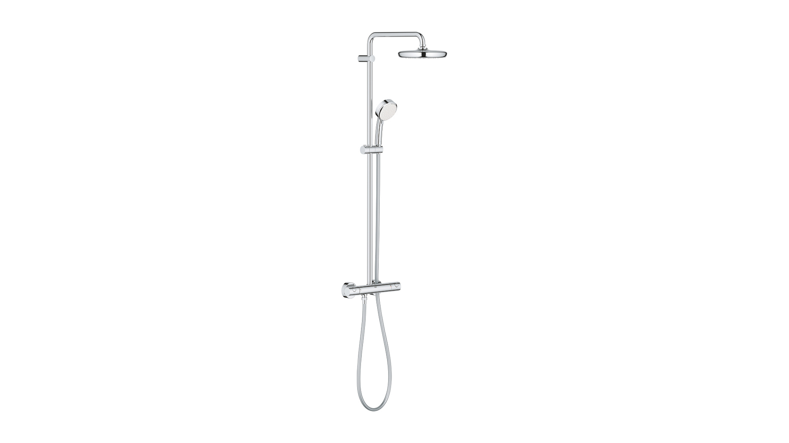 COLONNA DOCCIA CON MISC.TERMOSTATICO ESTERNO NEW TEMPESTA COSMO Cromo - Soffione D. 210 mm