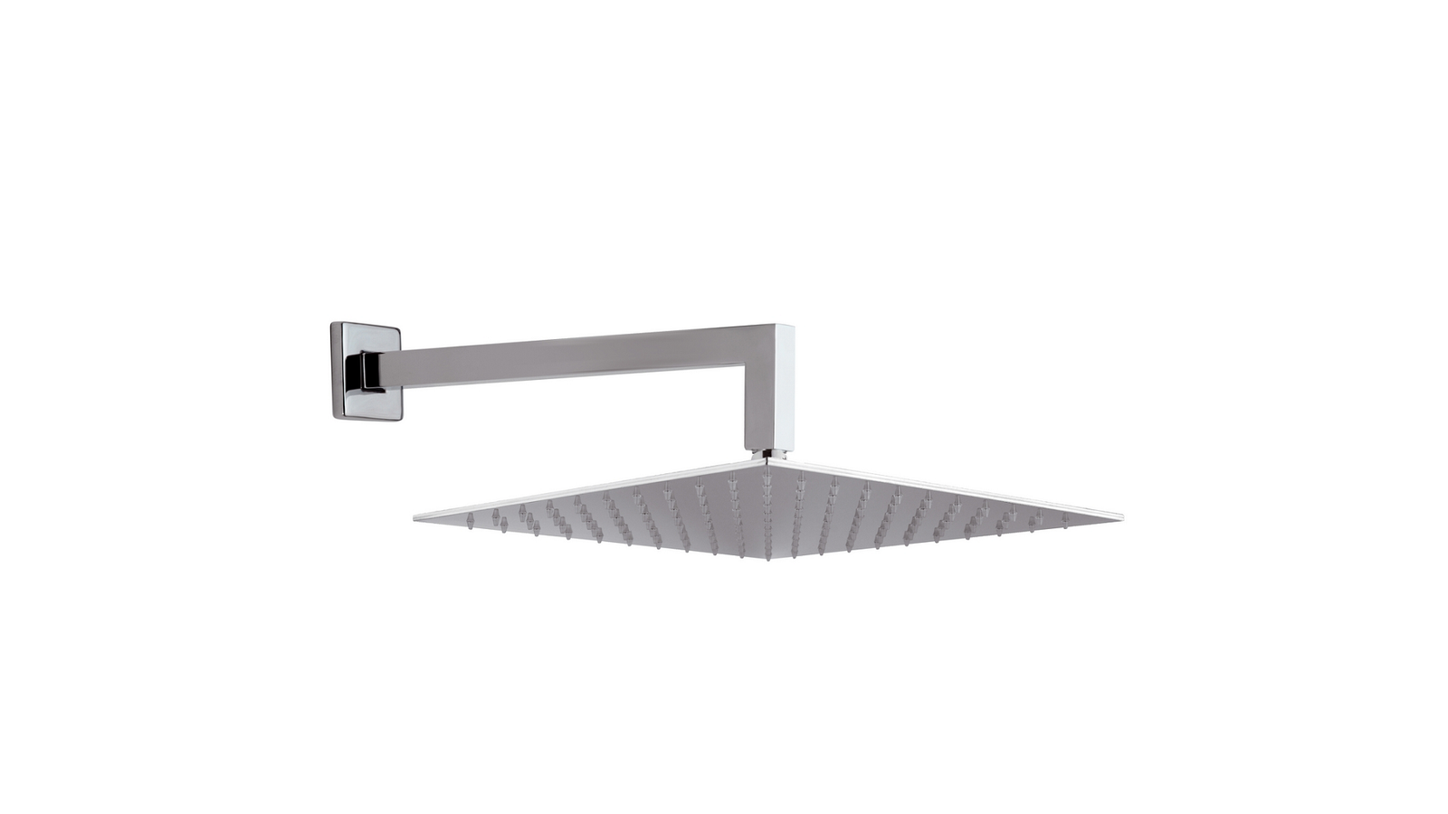 SOFFIONE DOCCIA A PARETE QUADRO CM 30 CON BRACCIO cm 30 x 30
