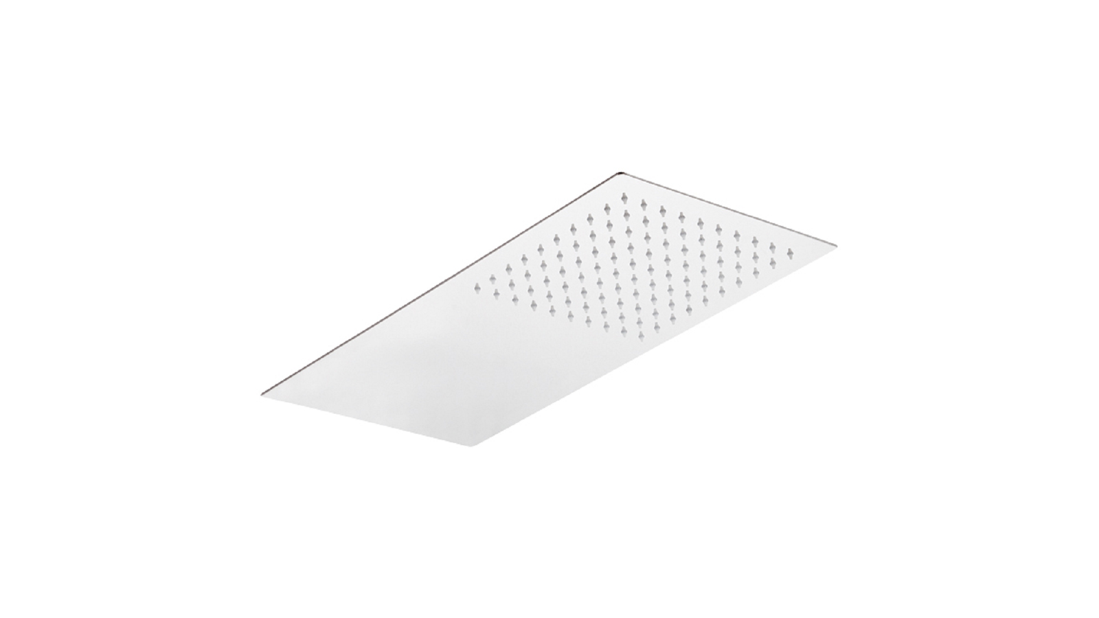 SOFFIONE 1 GETTO RETTANGOLARE ULTRA PIATTO ACCIAIO INOX mm 500x250x3