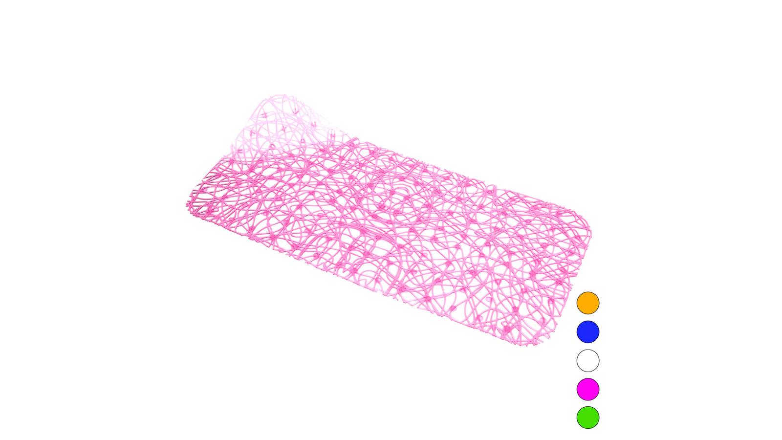 TAPPETO ANTISCIVOLO PER VASCA MOD. LUX CM 72x36 Fucsia