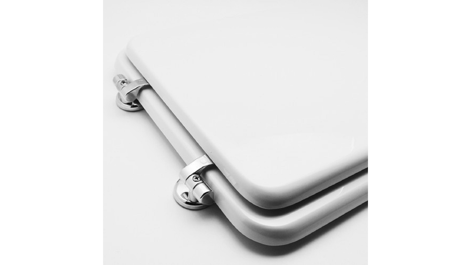 SEDILE WC PER AZZURRA VASO ELIOS FORMA 7 BIANCO-CERNIERE A PASSANTI - Image 4
