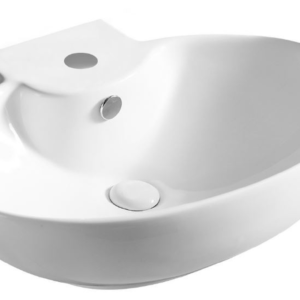 LAVABO DA APPOGGIO MONOFORO 60,5 X 45,5 CM IN CERAMICA