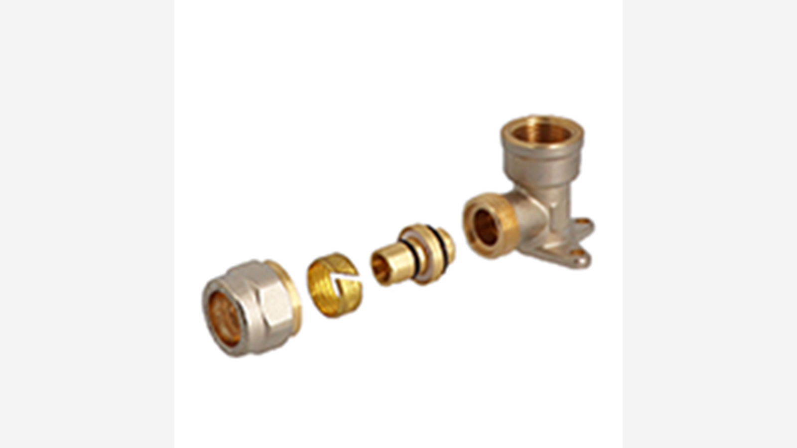 ANGOLO FEMMINA FLANGIATO A STRINGERE ANIMA MOBILE SERIE 700 APE PER TUBO MULTISTRATO ACQUA