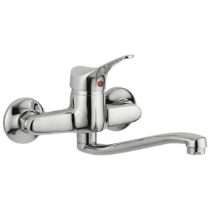 Miscelatore Lavello Cucina a Parete GoPlast Serie Sei Canna Girevole Cromato