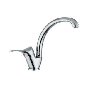 Miscelatore Lavello Cucina Canna Alta Girevole GoPlast Serie Sei Cromato
