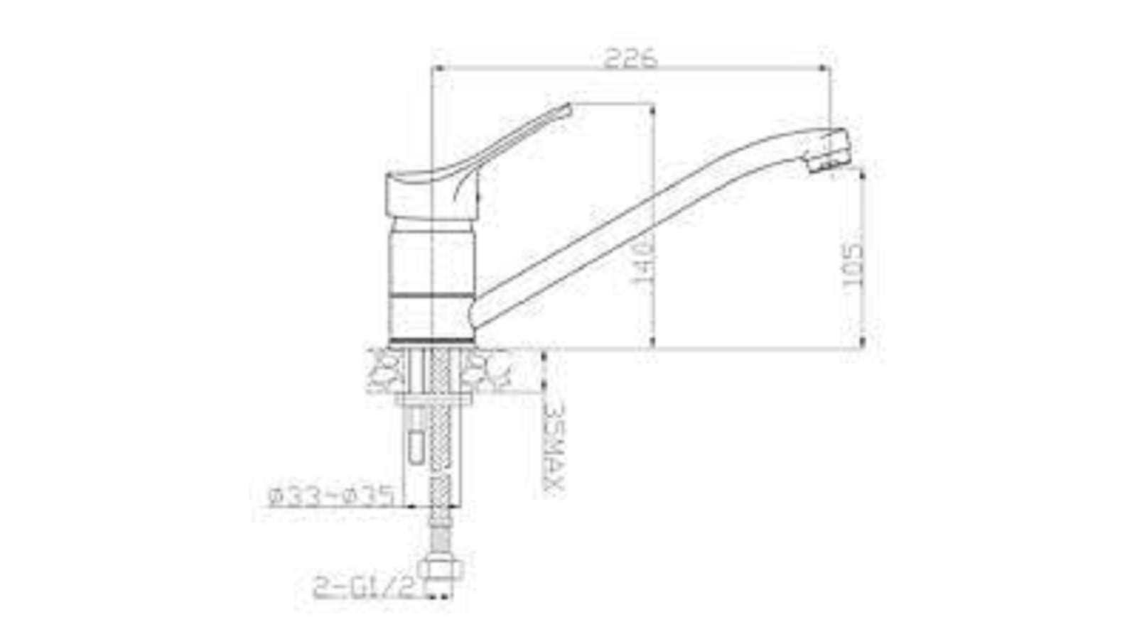 Miscelatore Lavello Cucina GoPlast Serie Sei con Canna Girevole Cromato - Image 2