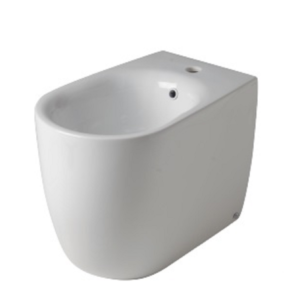 BIDET PAVIMENTO FILO MURO CM 55 KERASAN SERIE NOLITA BIANCO LUCIDO