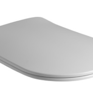 COPRIVASO SLIM IN RESINA TERMOINDURENTE CERNIERE CROMO SOFT CLOSE KERASAN SERIE NOLITA BIANCO LUCIDO