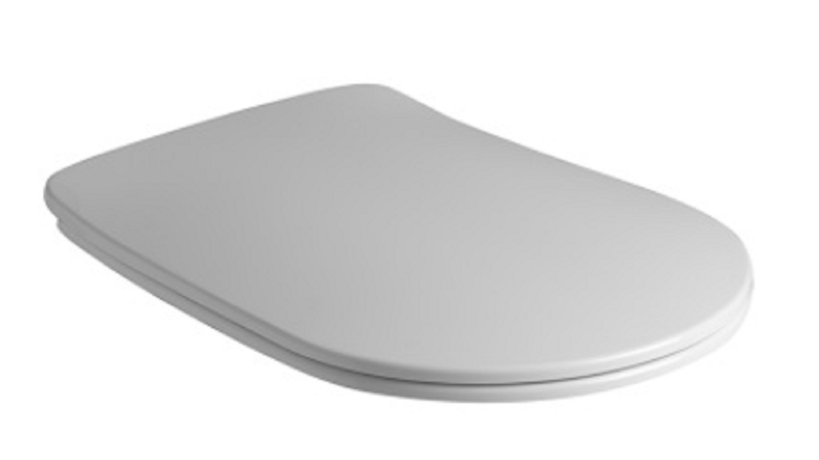 COPRIVASO SLIM IN RESINA TERMOINDURENTE CERNIERE CROMO SOFT CLOSE KERASAN SERIE NOLITA BIANCO LUCIDO