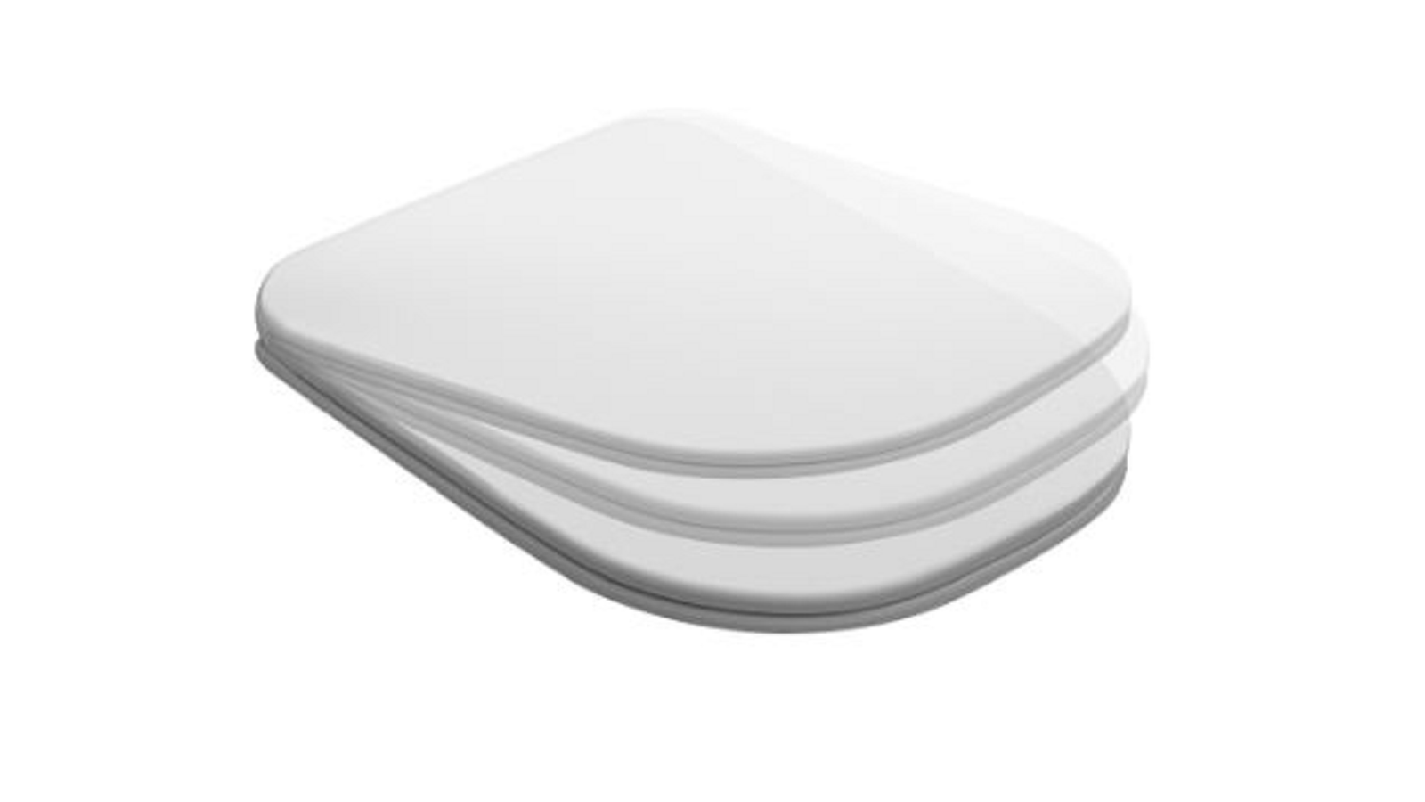 COPRIVASO SLIM IN RESINA TERMOINDURENTE CERNIERE CROMO SOFT CLOSE SGANCIO RAPIDO KERASAN SERIE TRIBECA
